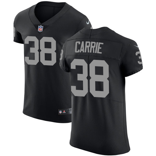 Nike Raiders #38 T.J. Carrie Black Team Color Men's Stitched NFL Vapor Untouchable Elite Jersey
